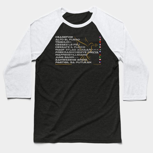 CEASEFIRE: Say ¿Qué? Top Ten Spoken (Capital District NY) Baseball T-Shirt by Village Values